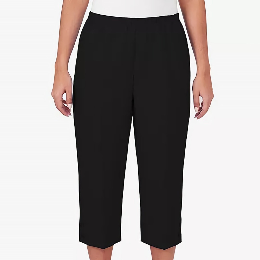 Alfred Dunner Allure Capri Tummy Slimming Stretch Modern Fit Pants Womens‎ 16P
